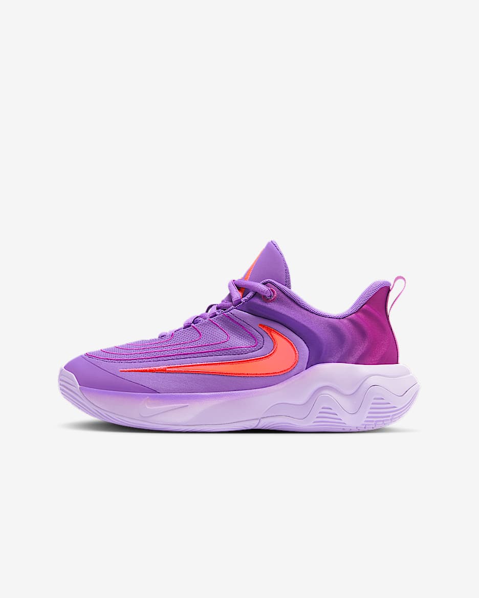 Nike Big Kids Giannis Immortality 4 Basketball Shoes in Purple Black Raspberry Size 5.0